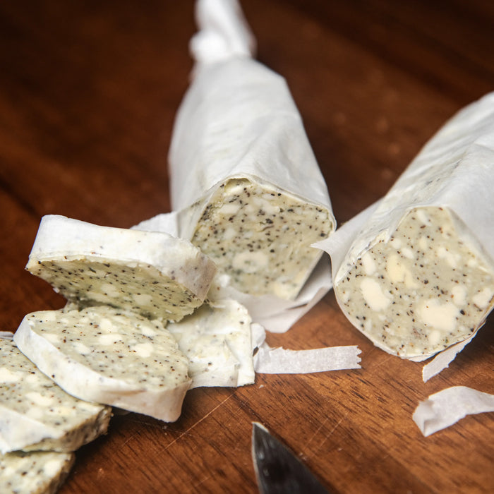 Compound butter with blue cheese